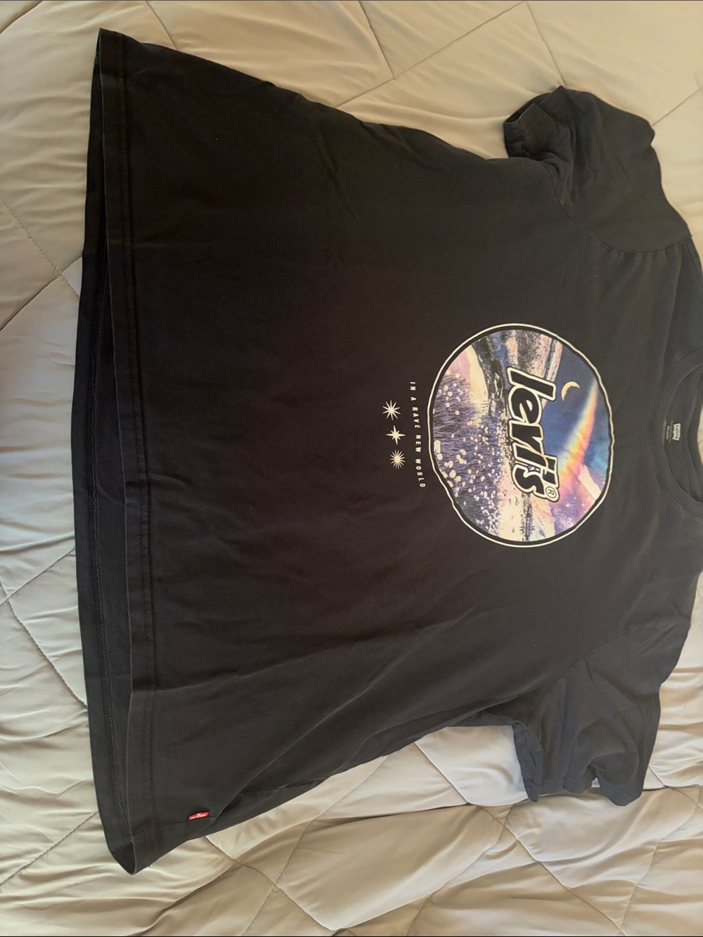 Levi's Black Short Sleeve Tee with Multicolor Graphic